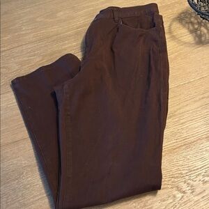 Chaps brown cotton pants size 14